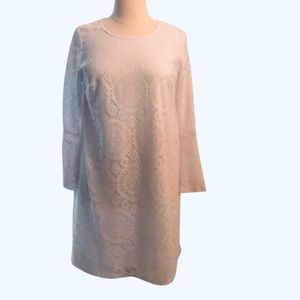 TACERA ALL LACE SHEATH DRESS WITH TRUMPET SLEEVES